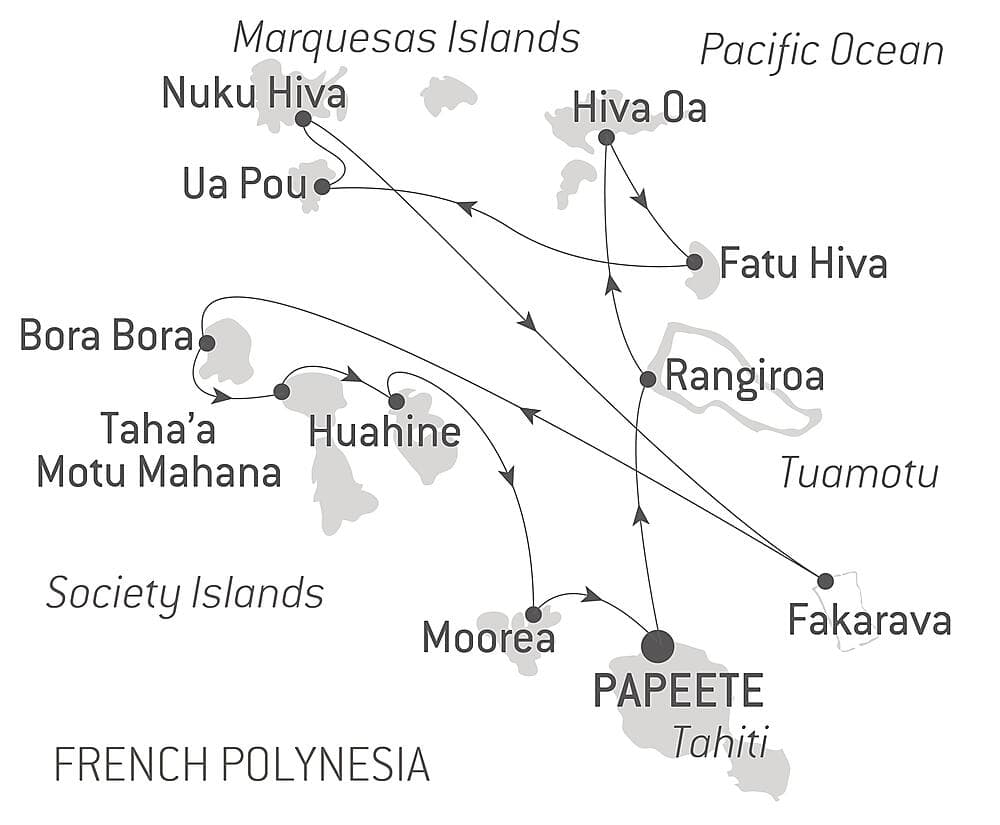 Marquises, Tuamotu et îles de la Société null
